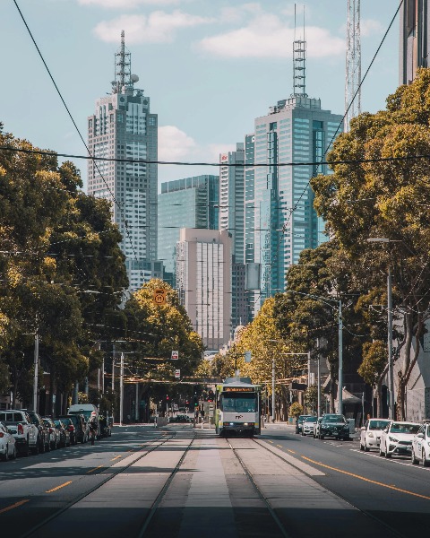 Light trail in Melbourne.